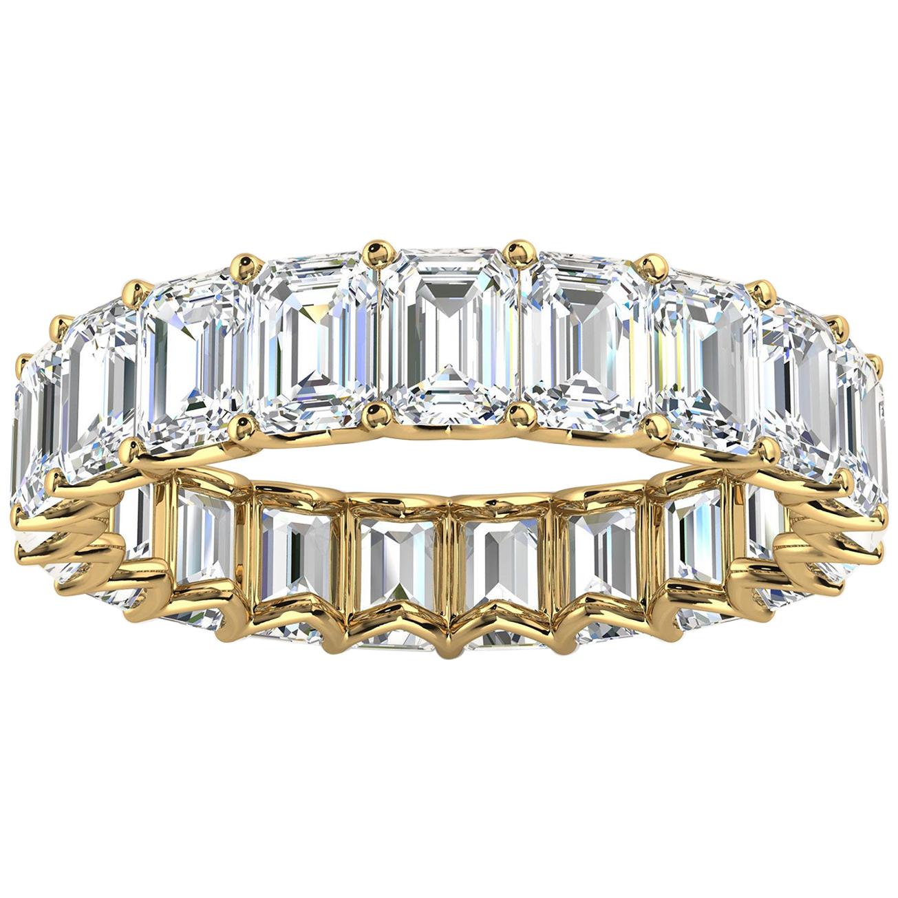 18K Yellow Gold Leora Eternity Emerald Diamomd Ring '4 Ct. Tw'