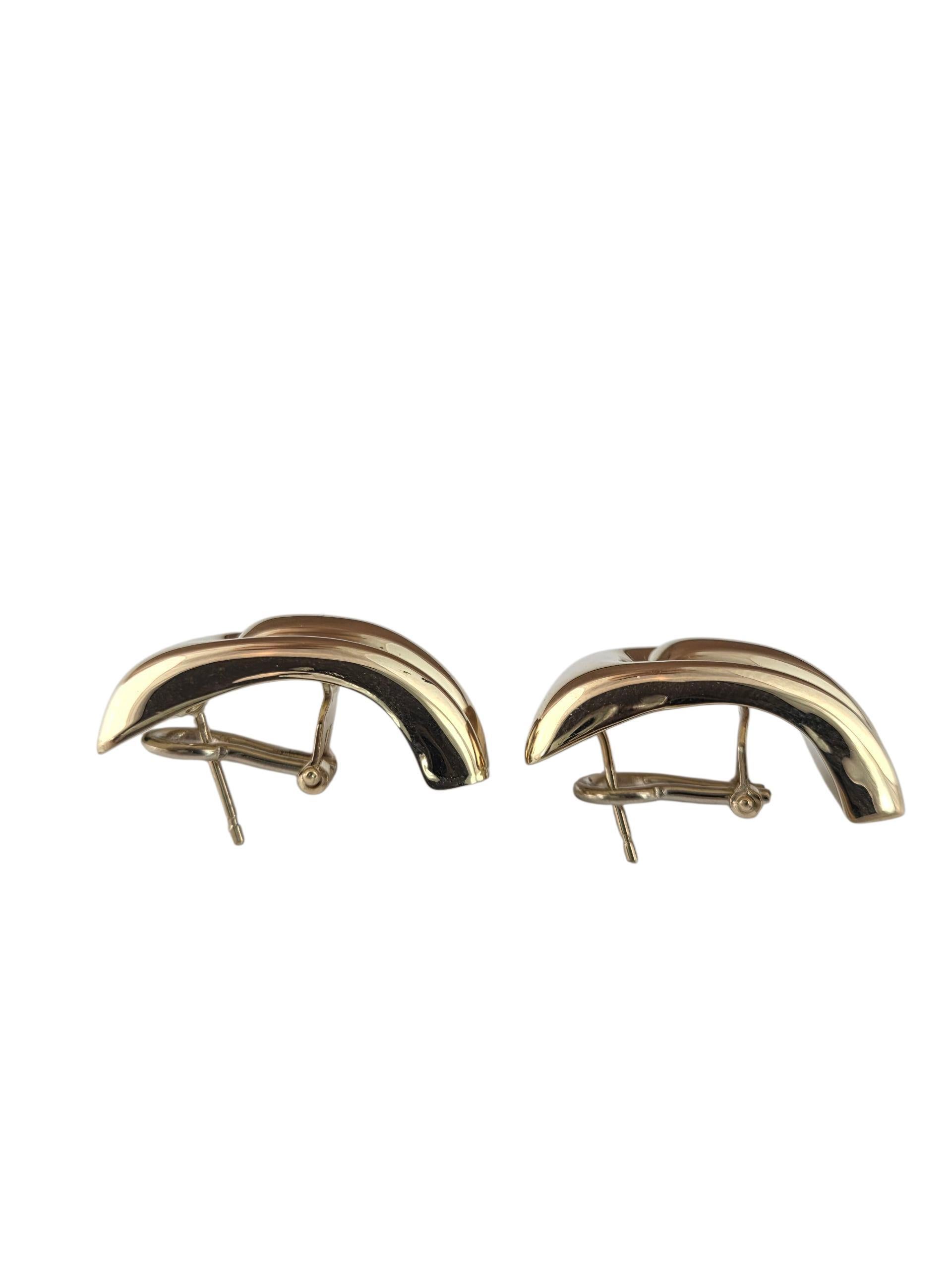 Contemporain Boucles d'oreilles légères en or jaune 18K #23643 en vente