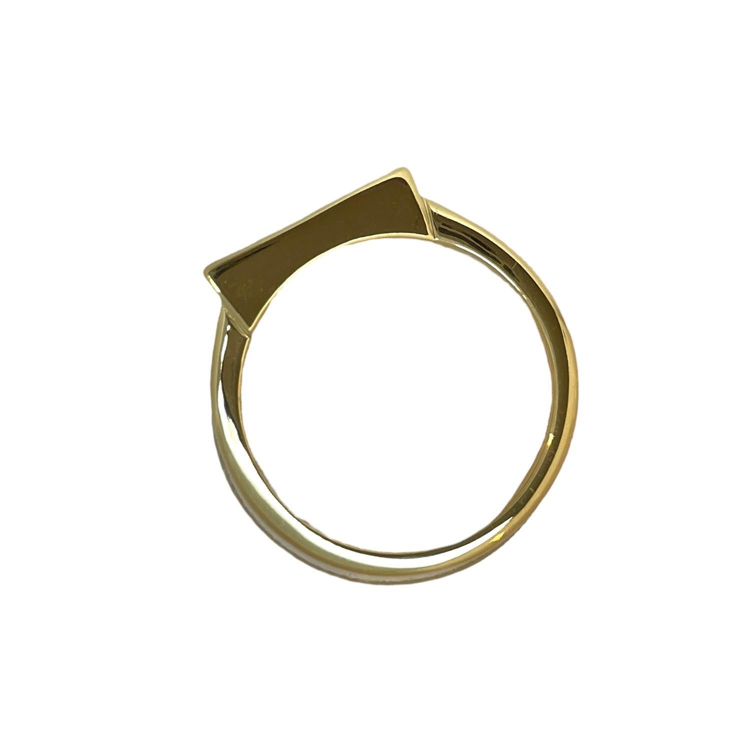 Bague en or jaune 18 carats avec diamants naturels baguettes certifiés GIA, édition limitée en vente 2