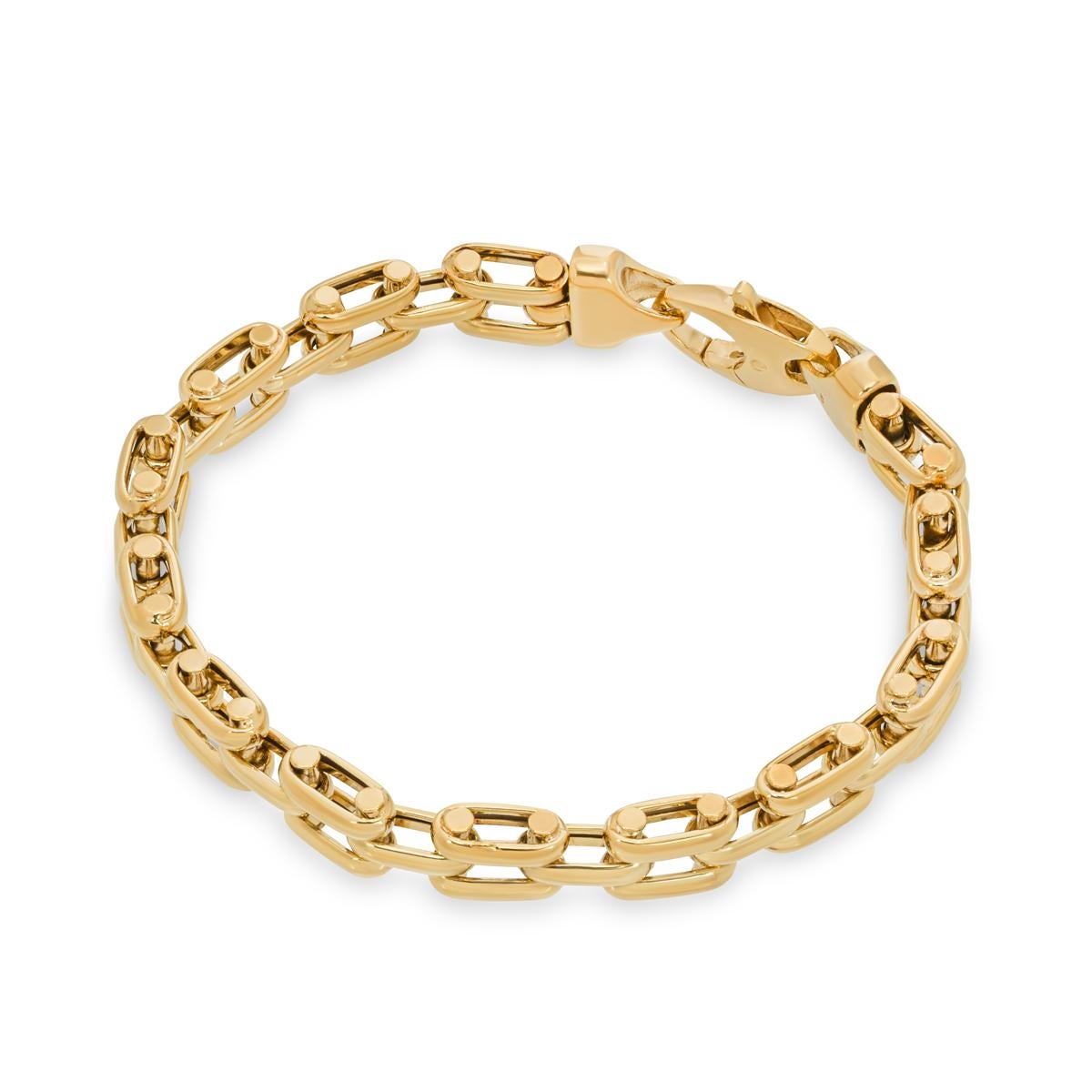 18 Karat Gelbgold Gliederarmband 28.66 Gramm im Zustand „Hervorragend“ in Mayfair, London, London