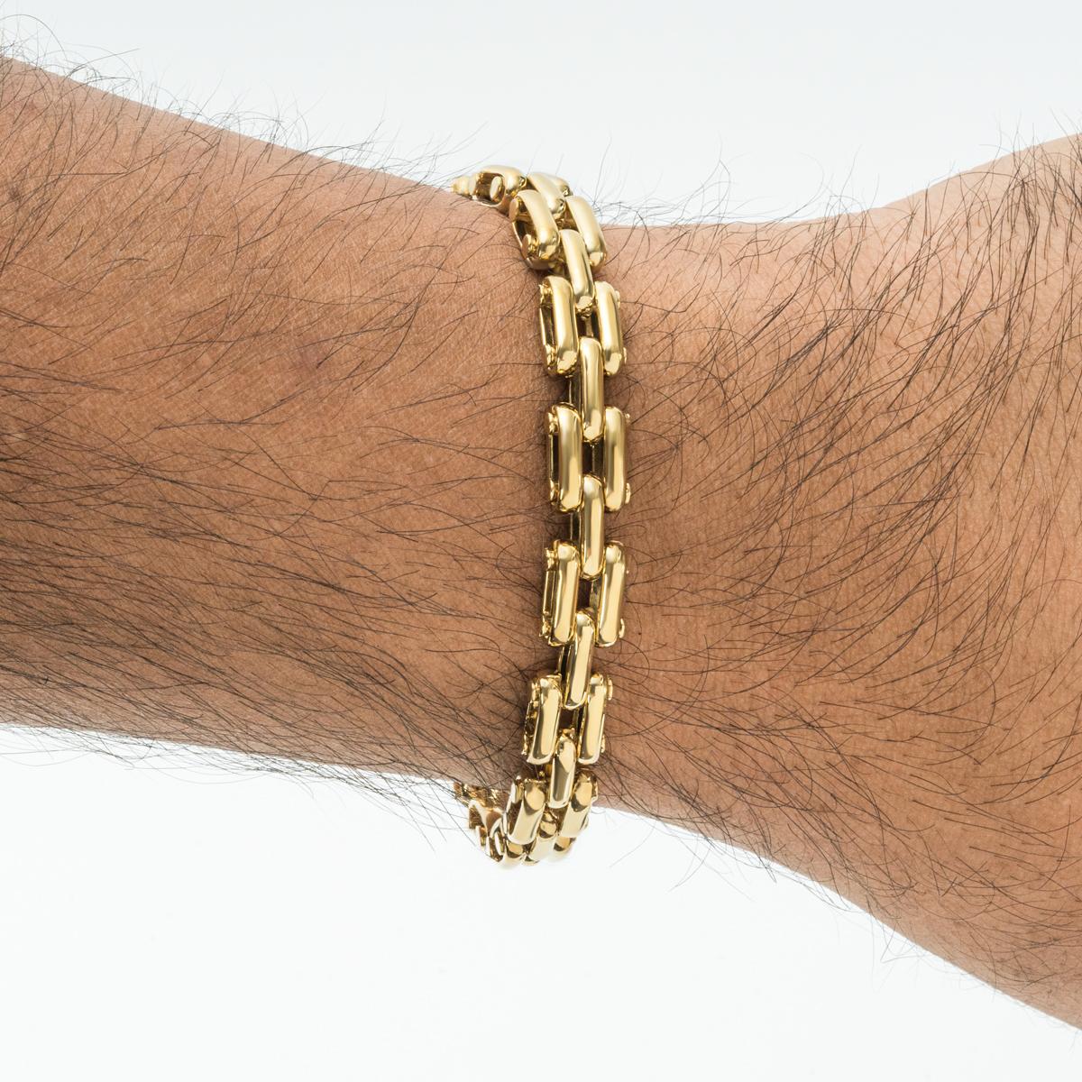 18 Karat Gelbgold Gliederarmband 28.66 Gramm 1