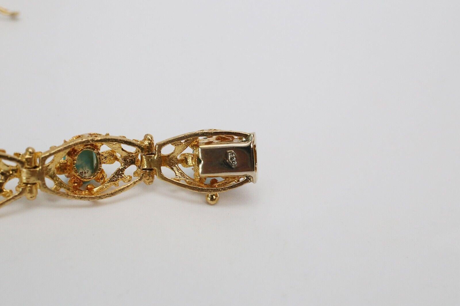 Pulsera de eslabones de oro amarillo de 18 quilates, 7 pulgadas - 20,7 g en venta 1