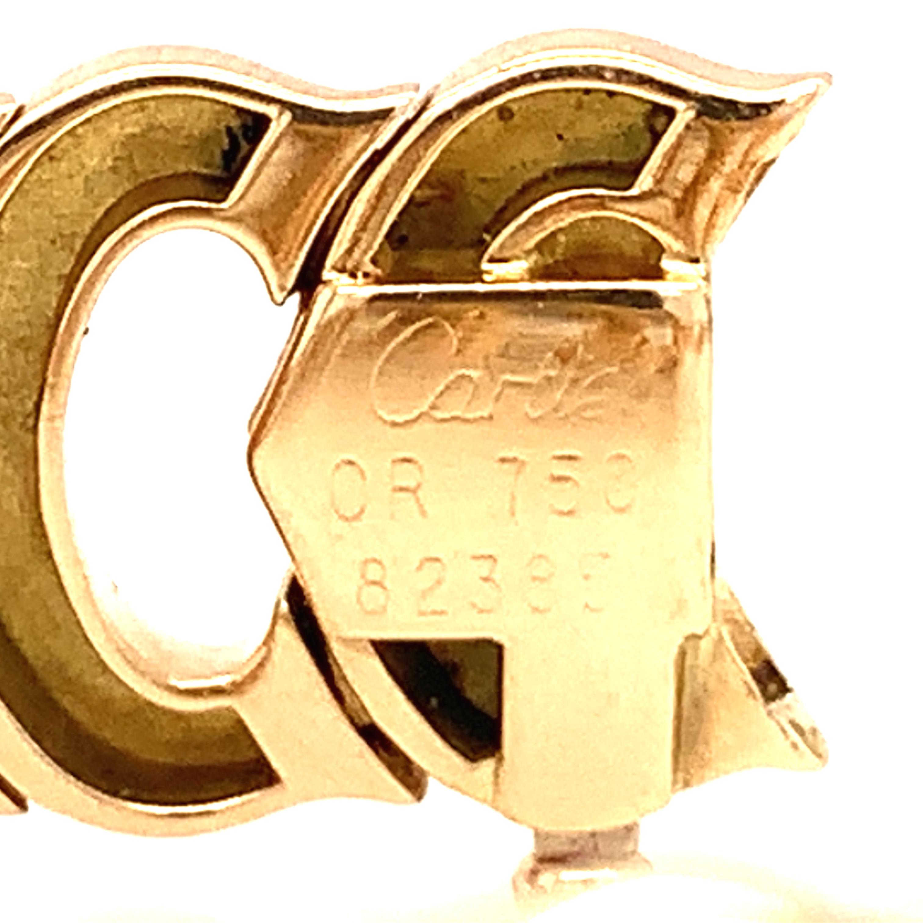 Ein ESTATE C DE CARTIER Gliederarmband aus 18 Karat Gelbgold mit einer Breite von 1/2 Zoll, begleitet von einer originalen Cartier-Box, ca. 1980er Jahre. 

Unverfälscht, golden, herrlich.  

Metall: 18K Gelbgold
Circa: 1980er