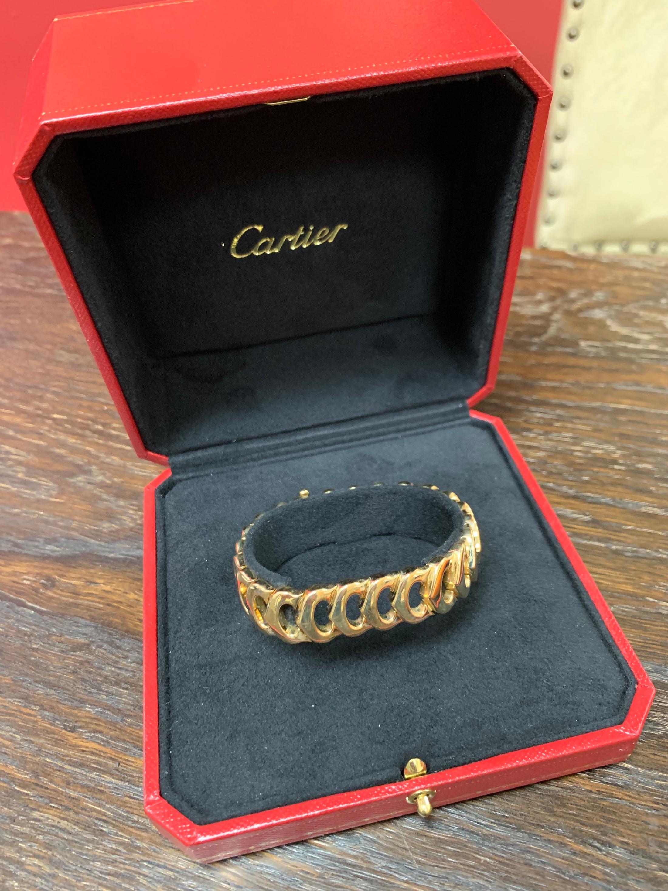 Contemporain Bracelet à maillons en or jaune 18K de Cartier en vente