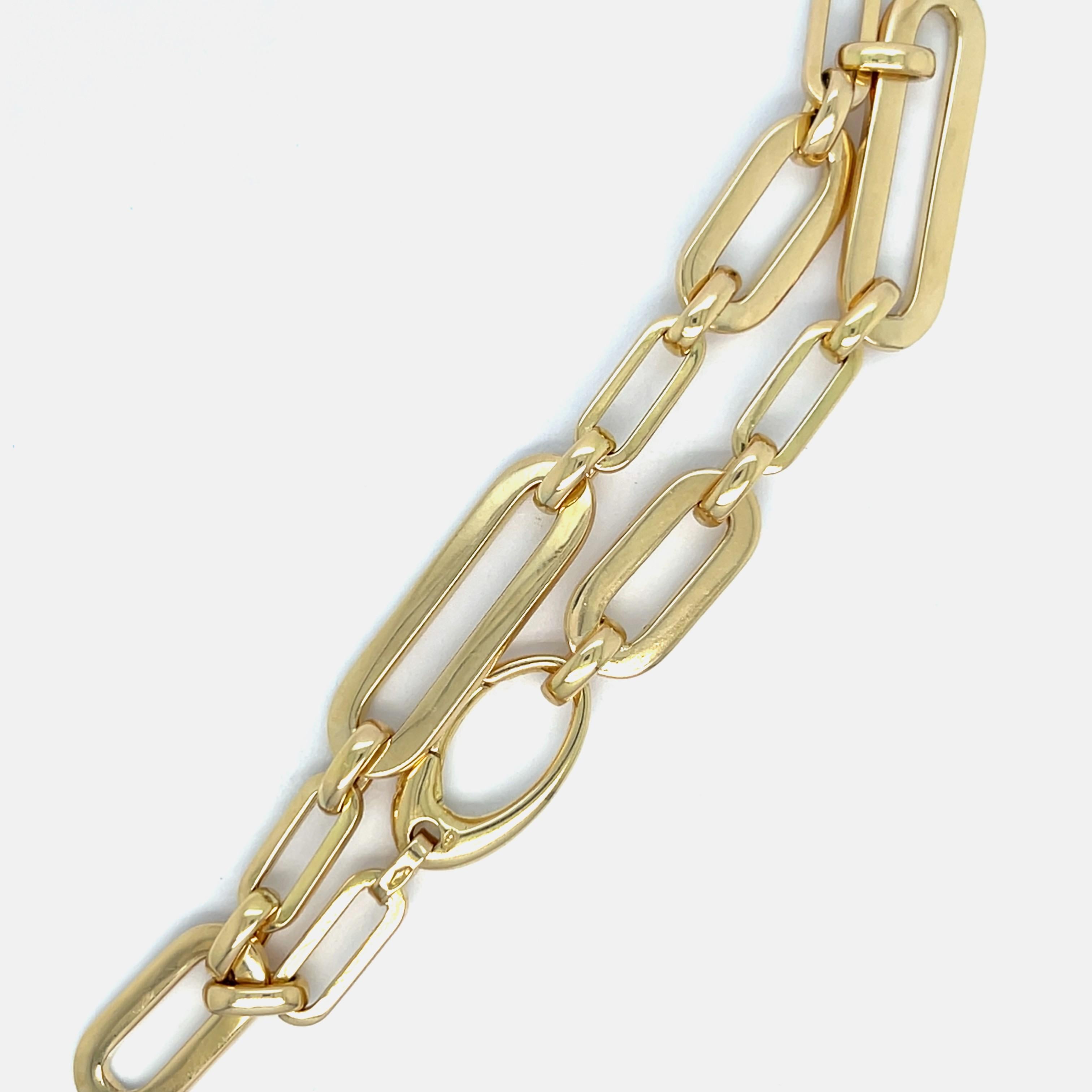 Pulsera de eslabones de oro amarillo de 18 quilates en venta 1