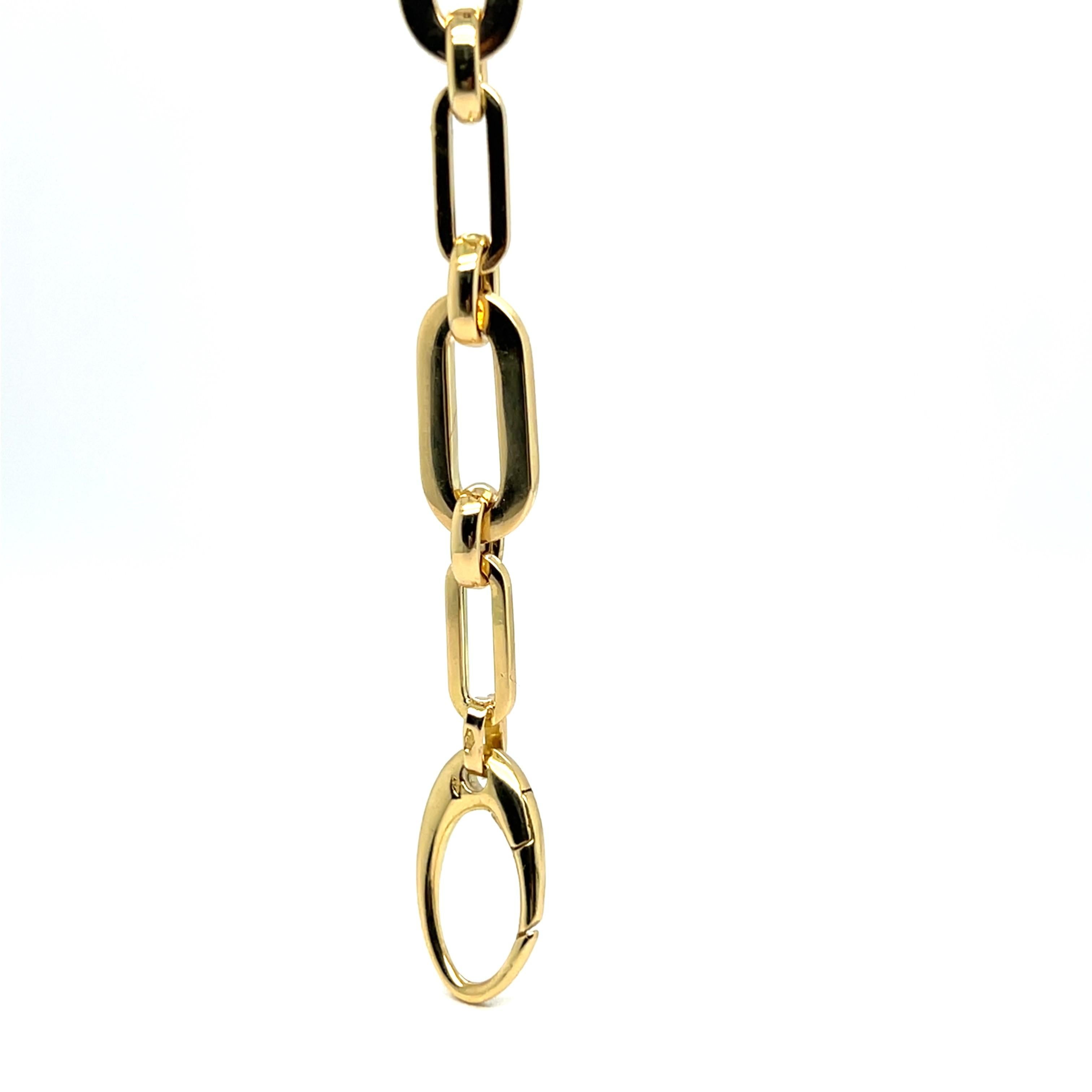Pulsera de eslabones de oro amarillo de 18 quilates en venta 3