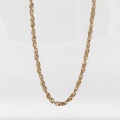Estate 18K Gold Double Link Chain Necklace