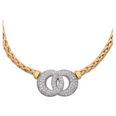 18k Yellow Gold Linked 3.4tcw Diamond Pave Rope Necklace