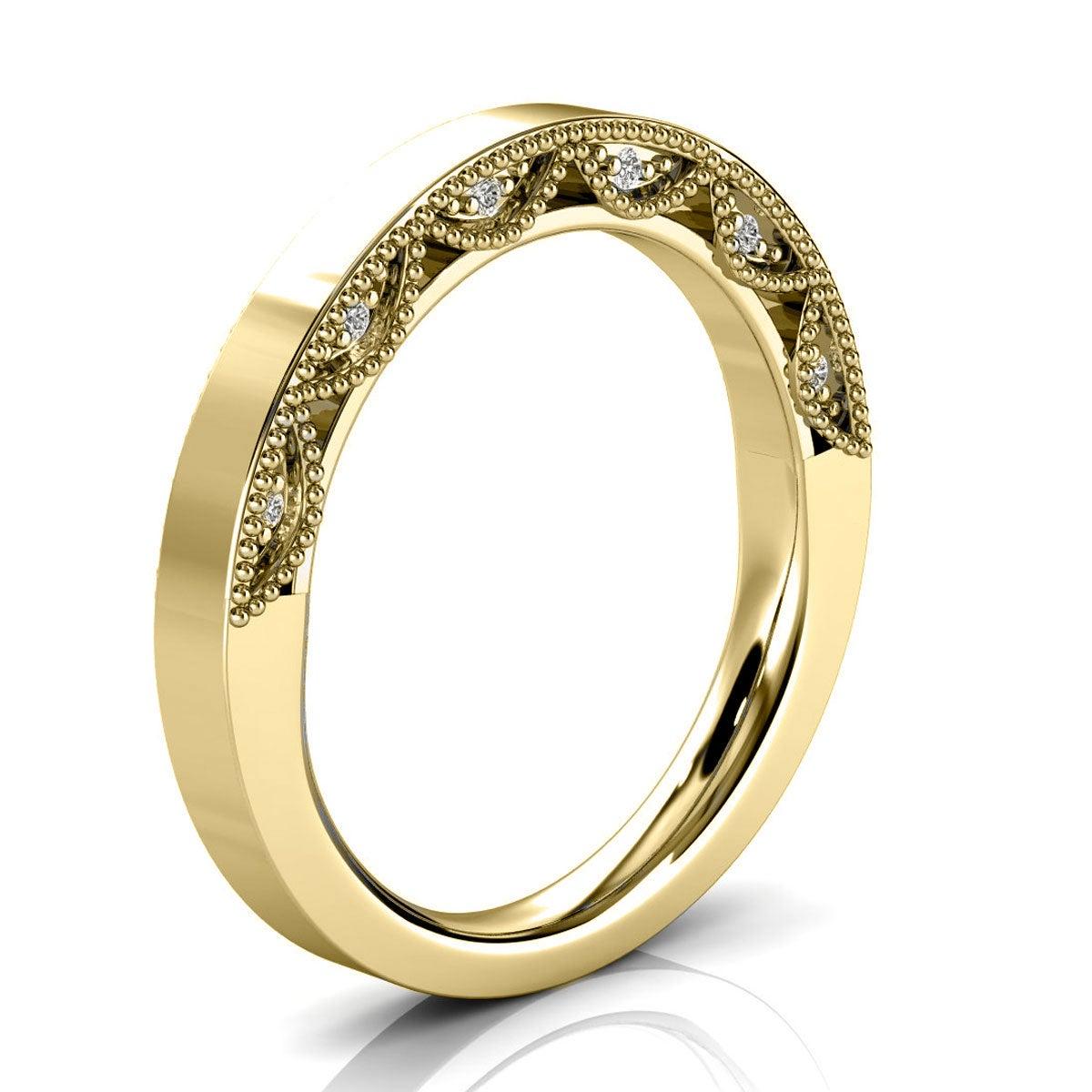 For Sale:  18K Yellow Gold Lisa Diamond Ring 2