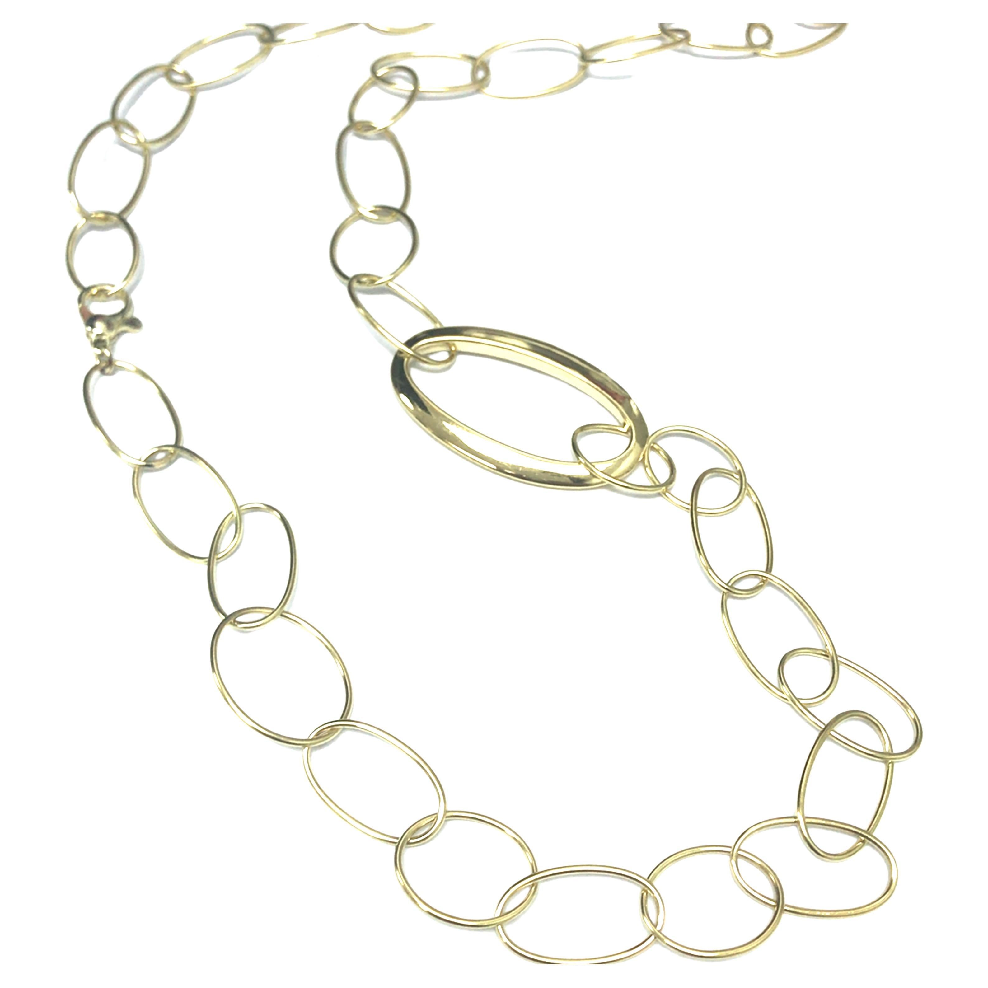 Yellow Gold 3D Bar Cube Link Necklace For Sale at 1stDibs cube and