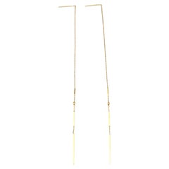 Orecchini lunghi in oro giallo 18K #21717
