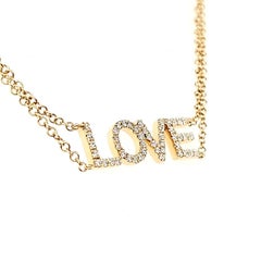18 Karat Gelbgold LOVE Diamant Cts 0,15 Armband