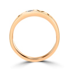 18 Karat Gelbgold 'LOVE' Gravur mit Solitär-Diamantband