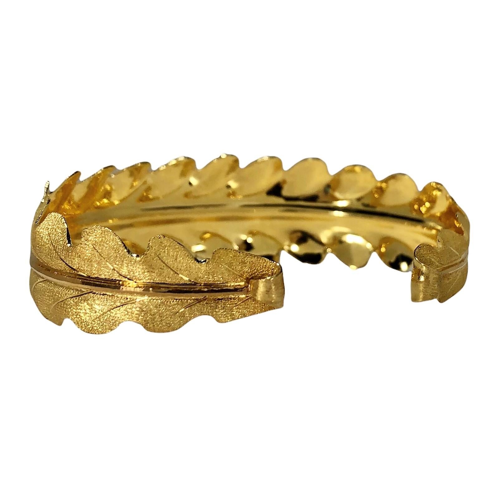 18k Yellow Gold M. Buccellati Laurel Leaf Bangle Bracelet 3