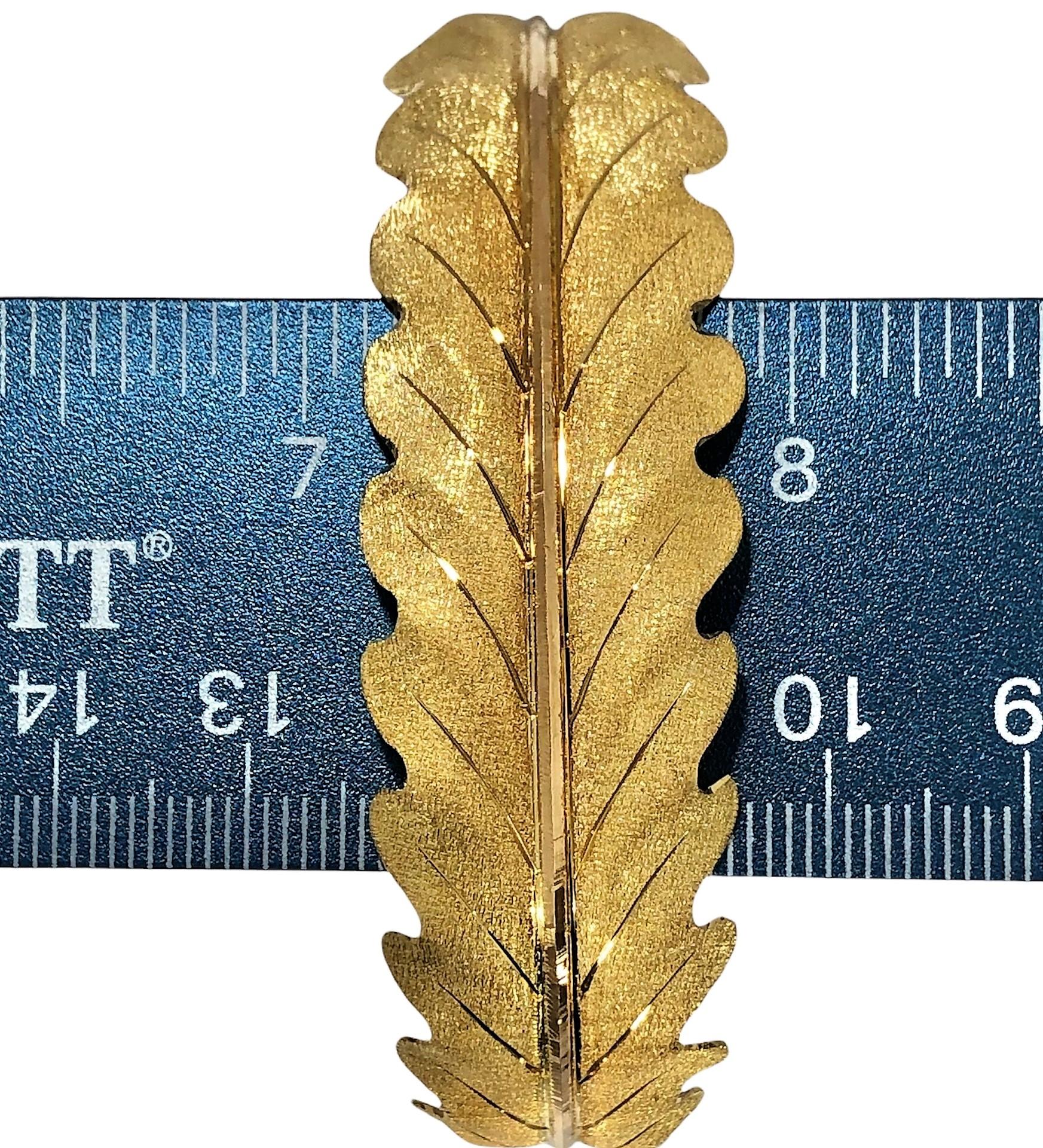 18k Yellow Gold M. Buccellati Laurel Leaf Bangle Bracelet 5