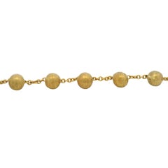 18k Gelbgold Marco Bicego Acapulco Collection Beaded Ball Halskette Auf Lager