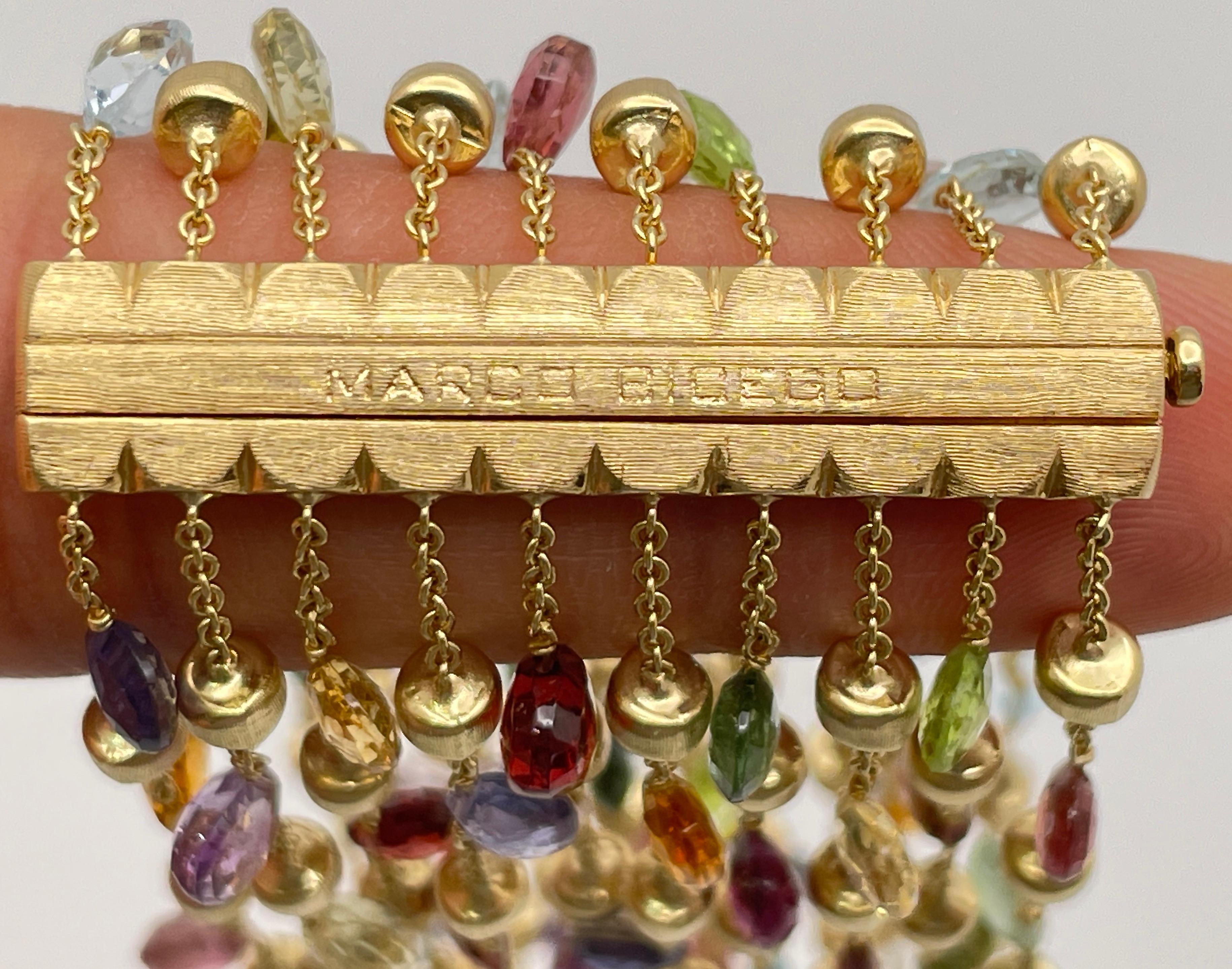 Marco Bicego Bracelet en or jaune 18 carats avec pierres multicolores en vente 4