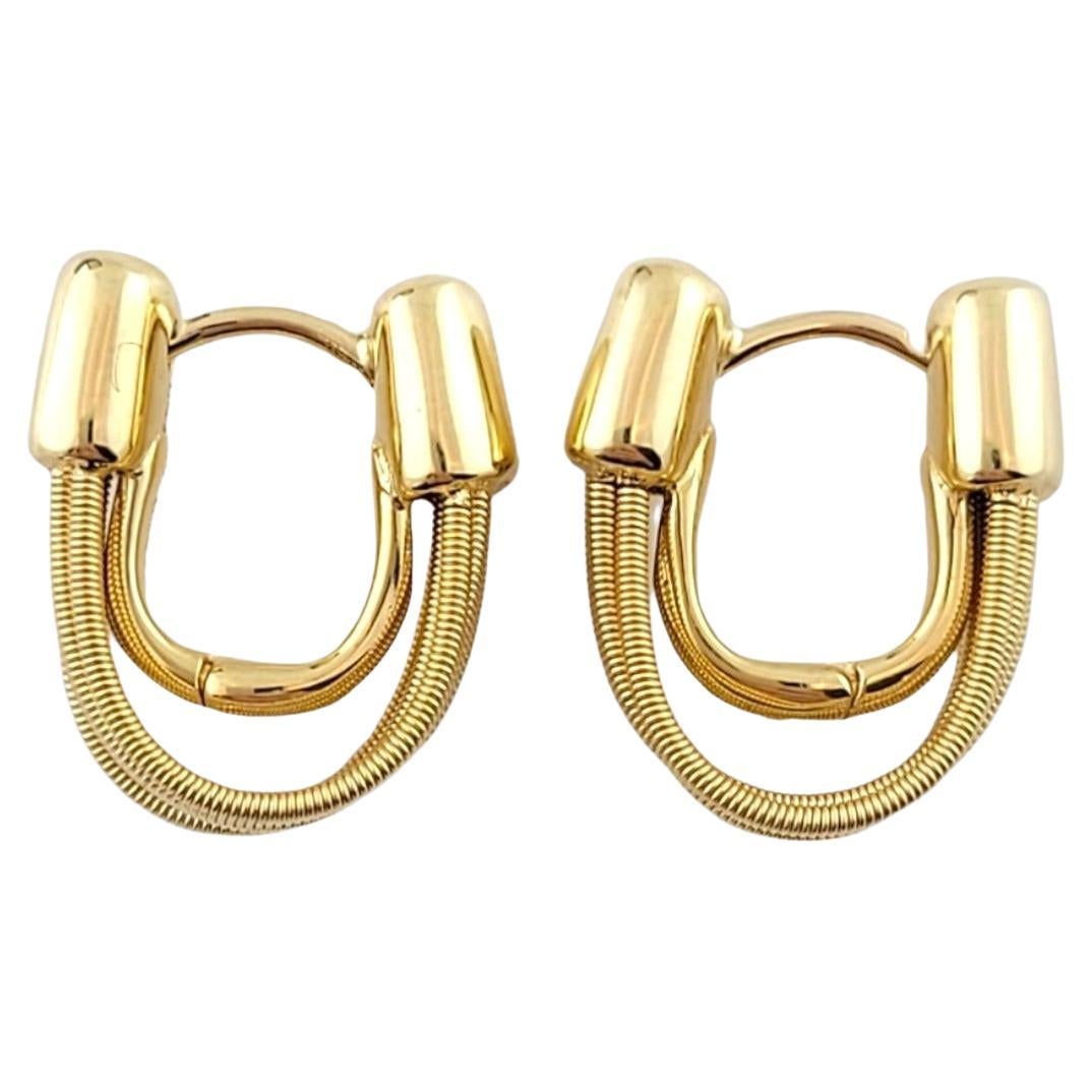 18K Yellow Gold Marco Bicego Multi Strand Cable Hoop Earrings #16141