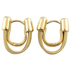 18K Yellow Gold Marco Bicego Multi Strand Cable Hoop Earrings #16141