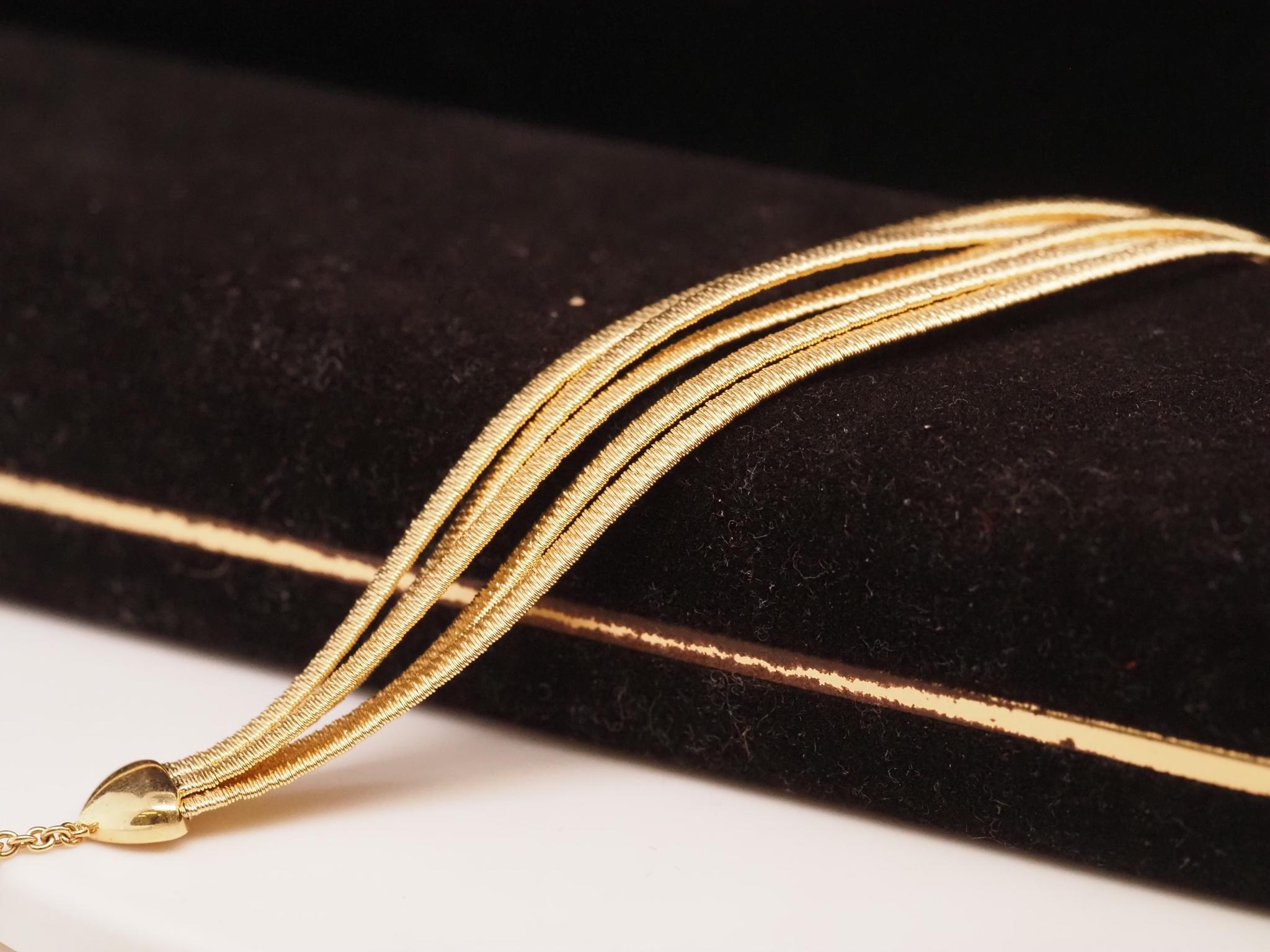 18K Yellow Gold Marco Bicego Strand Bracelet For Sale 5
