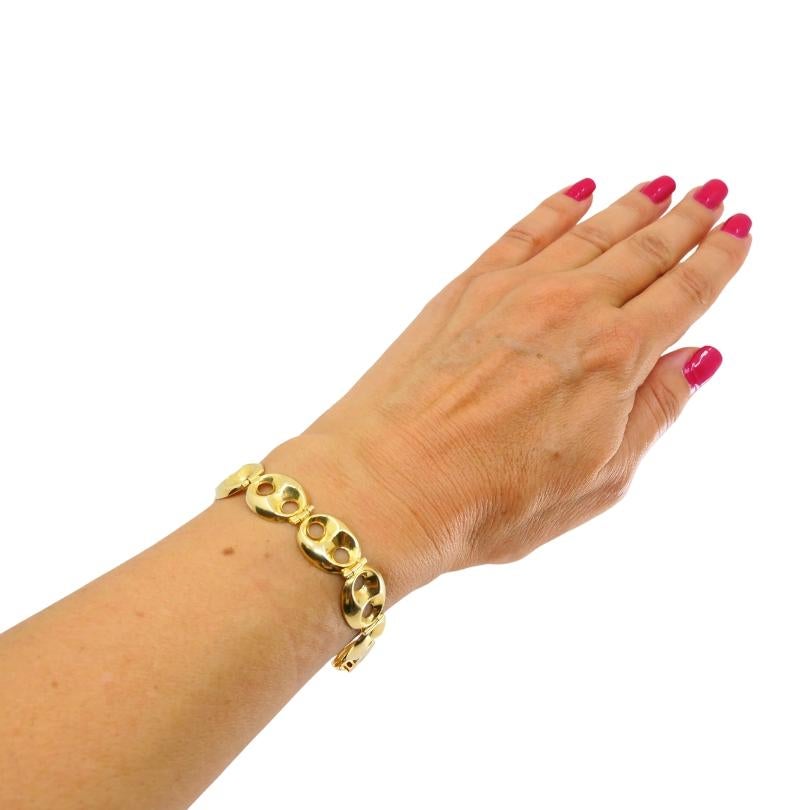 Bracciale A Link in oro giallo 18 ct. In condizioni buone in vendita a Beverly Hills, CA