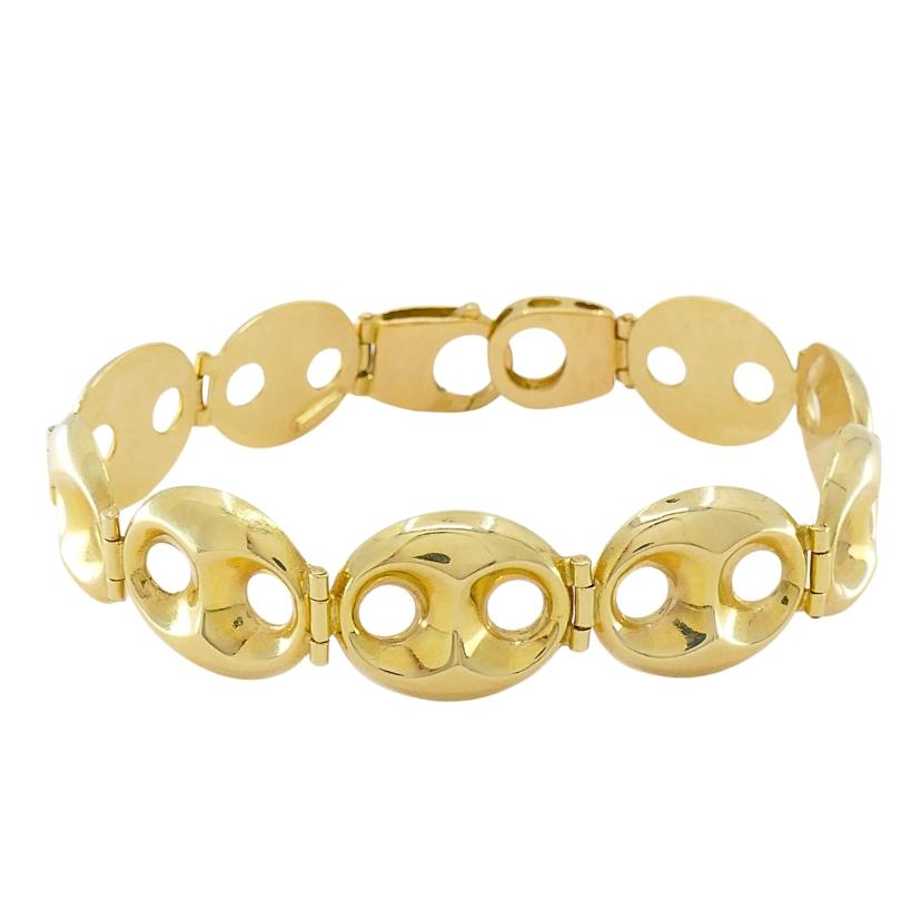 Bracciale A Link in oro giallo 18 ct. in vendita 2