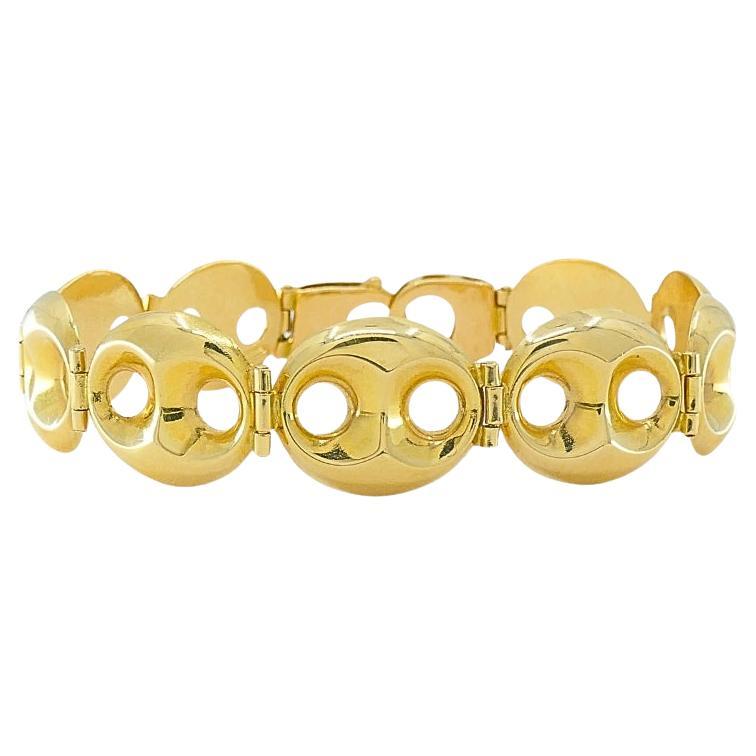 Bracciale A Link in oro giallo 18 ct. in vendita