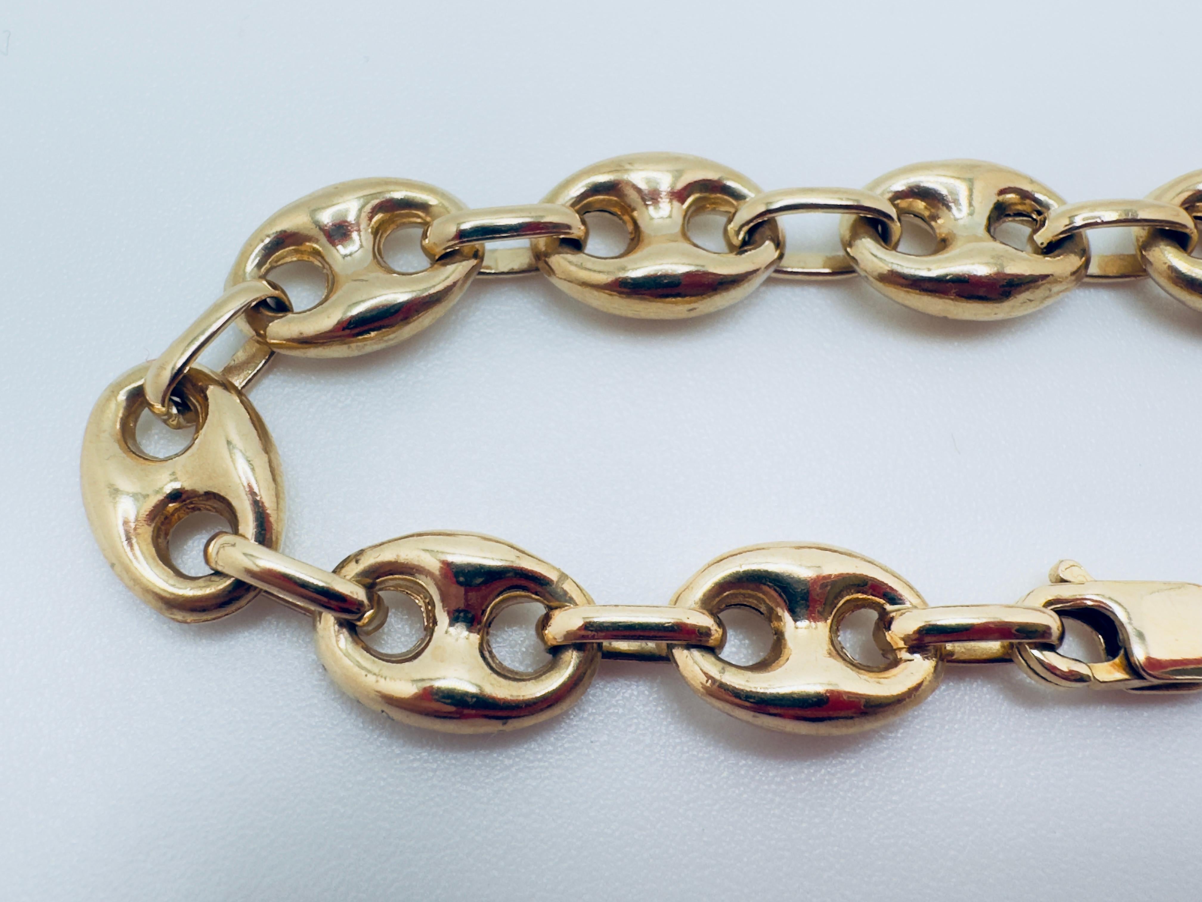 da uomo o donna Bracciale A Link in oro giallo 18 carati in vendita