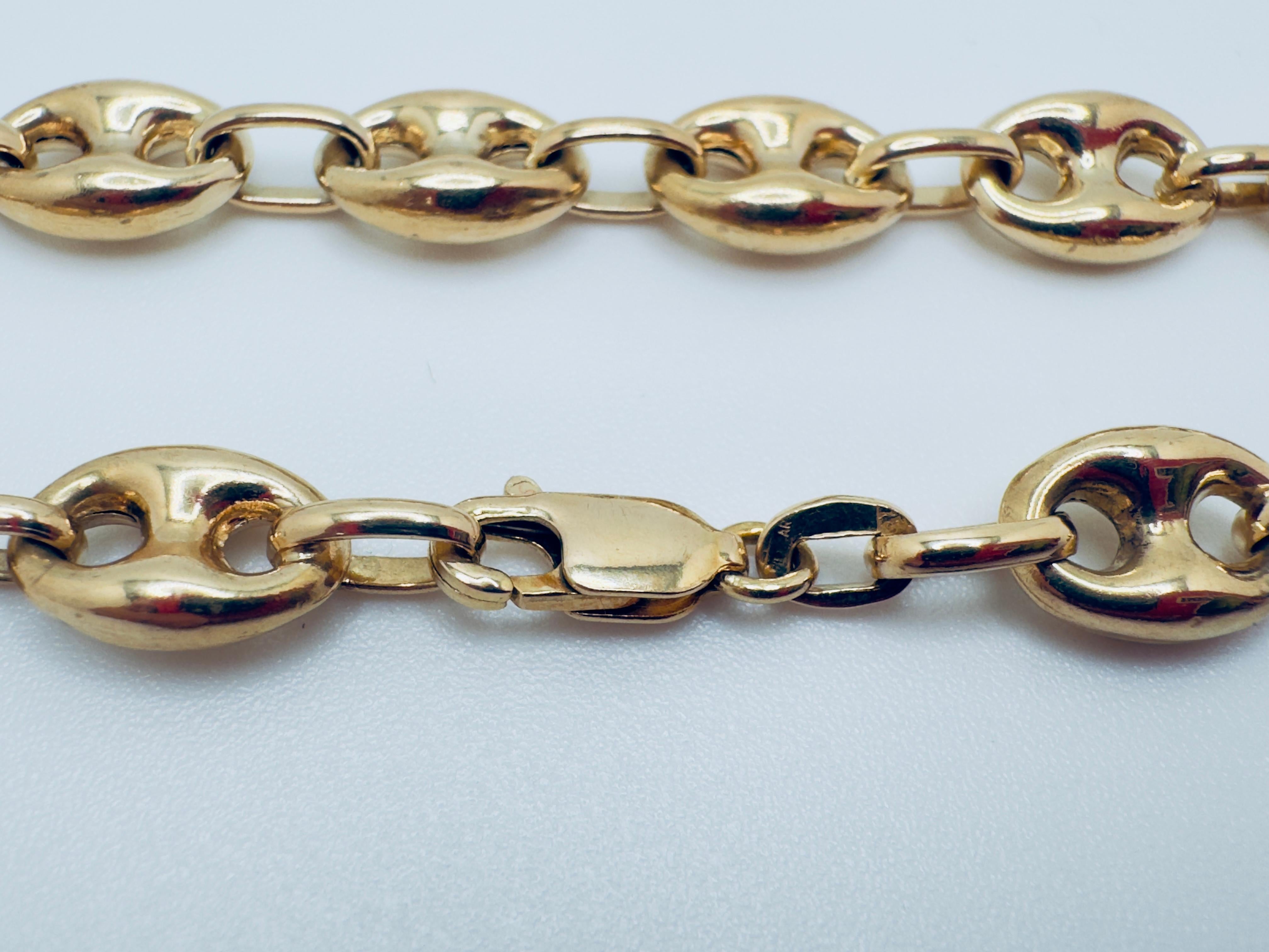 Bracciale A Link in oro giallo 18 carati in vendita 1