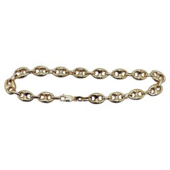 18K Yellow Gold Mariner Link Dangle Bracelet
