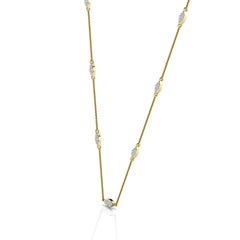 18 Karat Gelbgold Marquise Diamant-Halskette '1/3 Karat'
