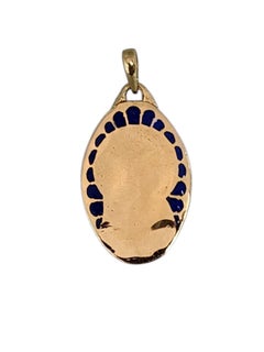18K Gelbgold Maria Mutter Gottes Anhänger #24916