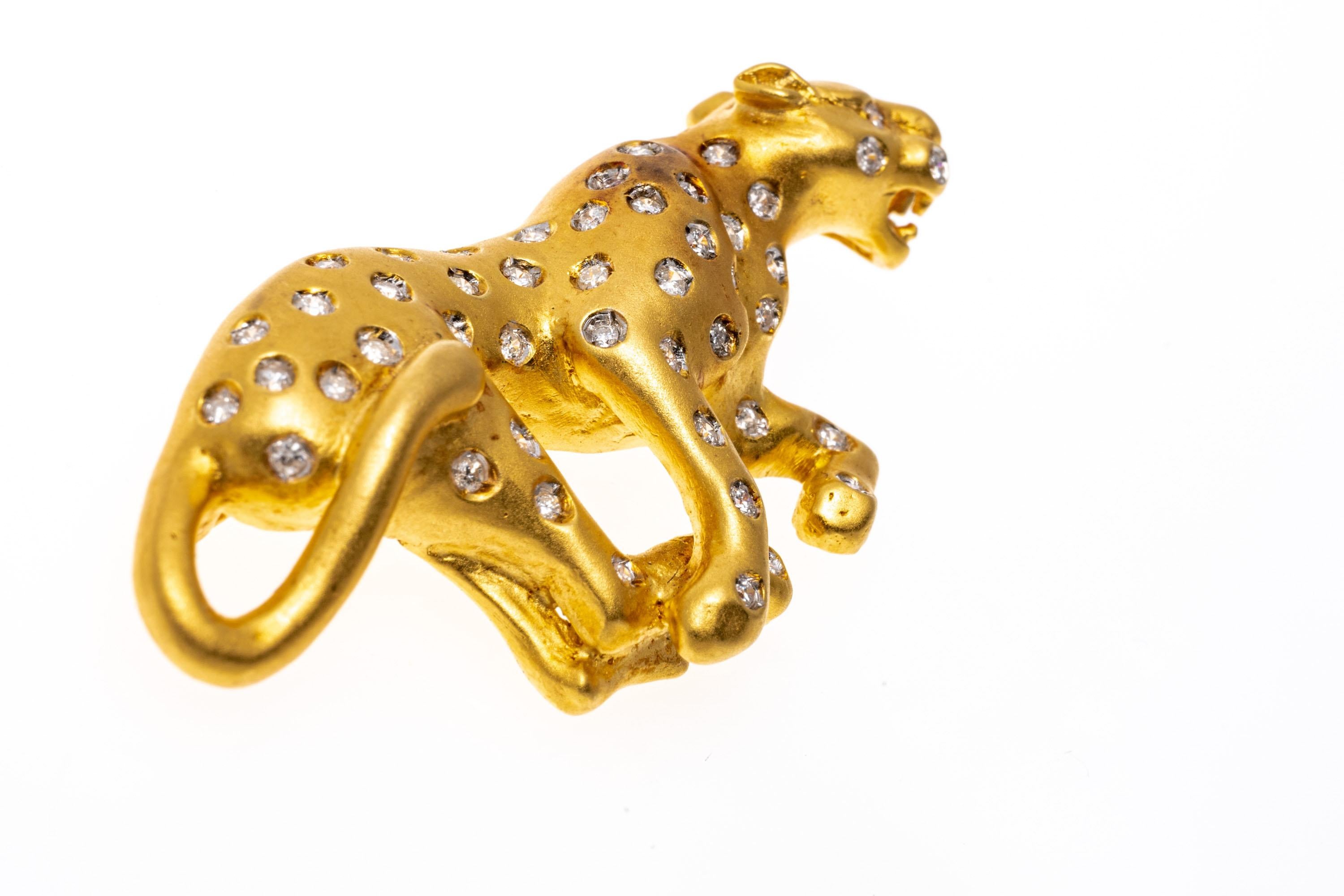 vintage leopard brooch