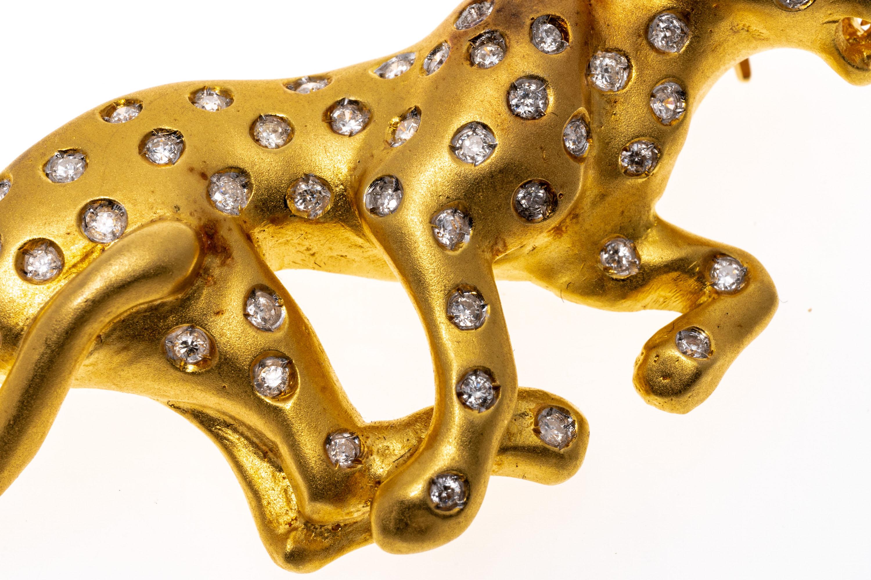 vintage leopard brooch