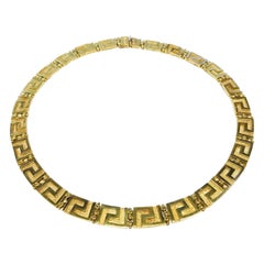 18K Yellow Gold Meander-Link Necklace