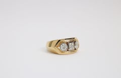 18k Yellow Gold Men's 1.6cttw Diamond Ring, Size 10 - 16.1g