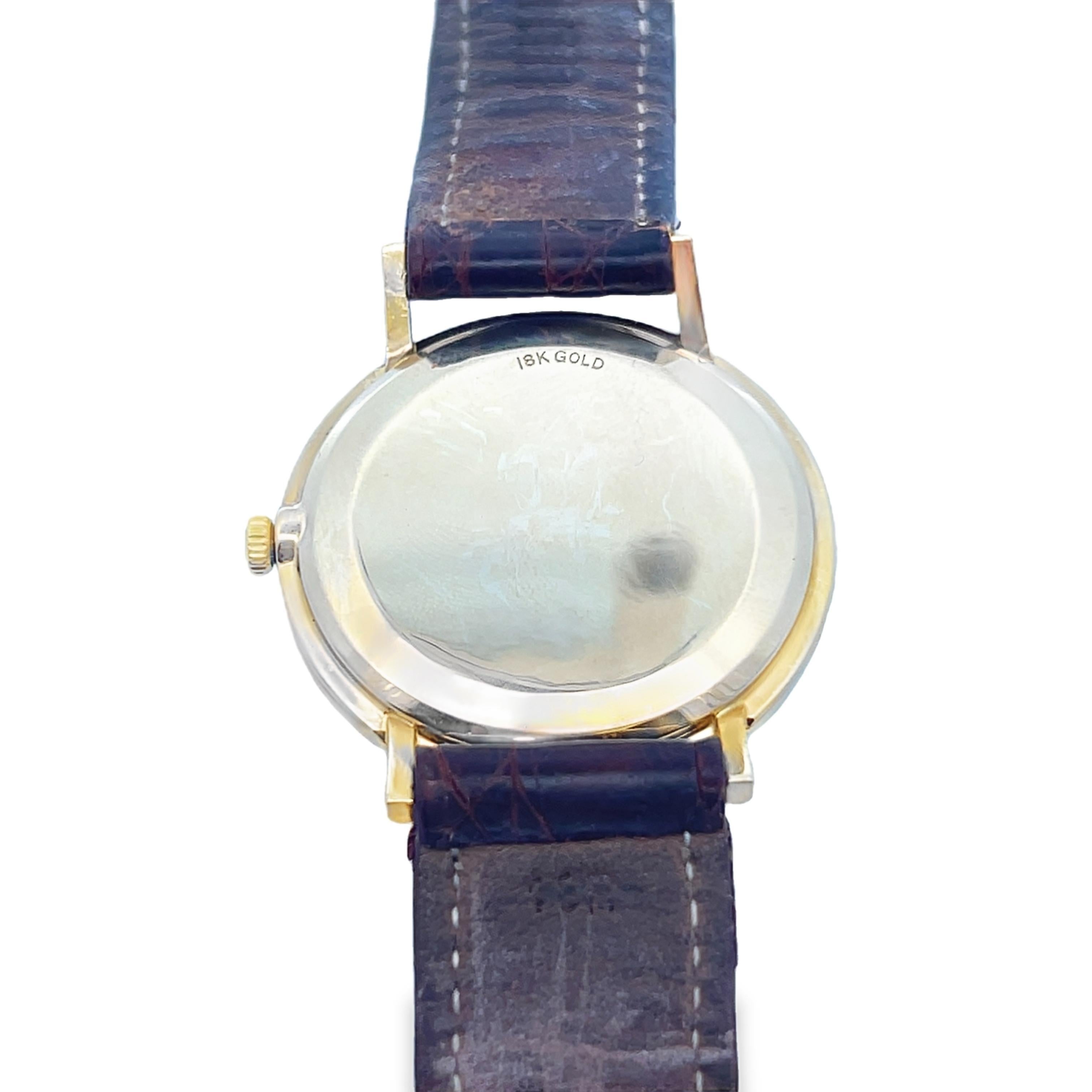 Montre-bracelet Omega pour homme en or jaune 18K Ca 1950s 34mm en vente 2