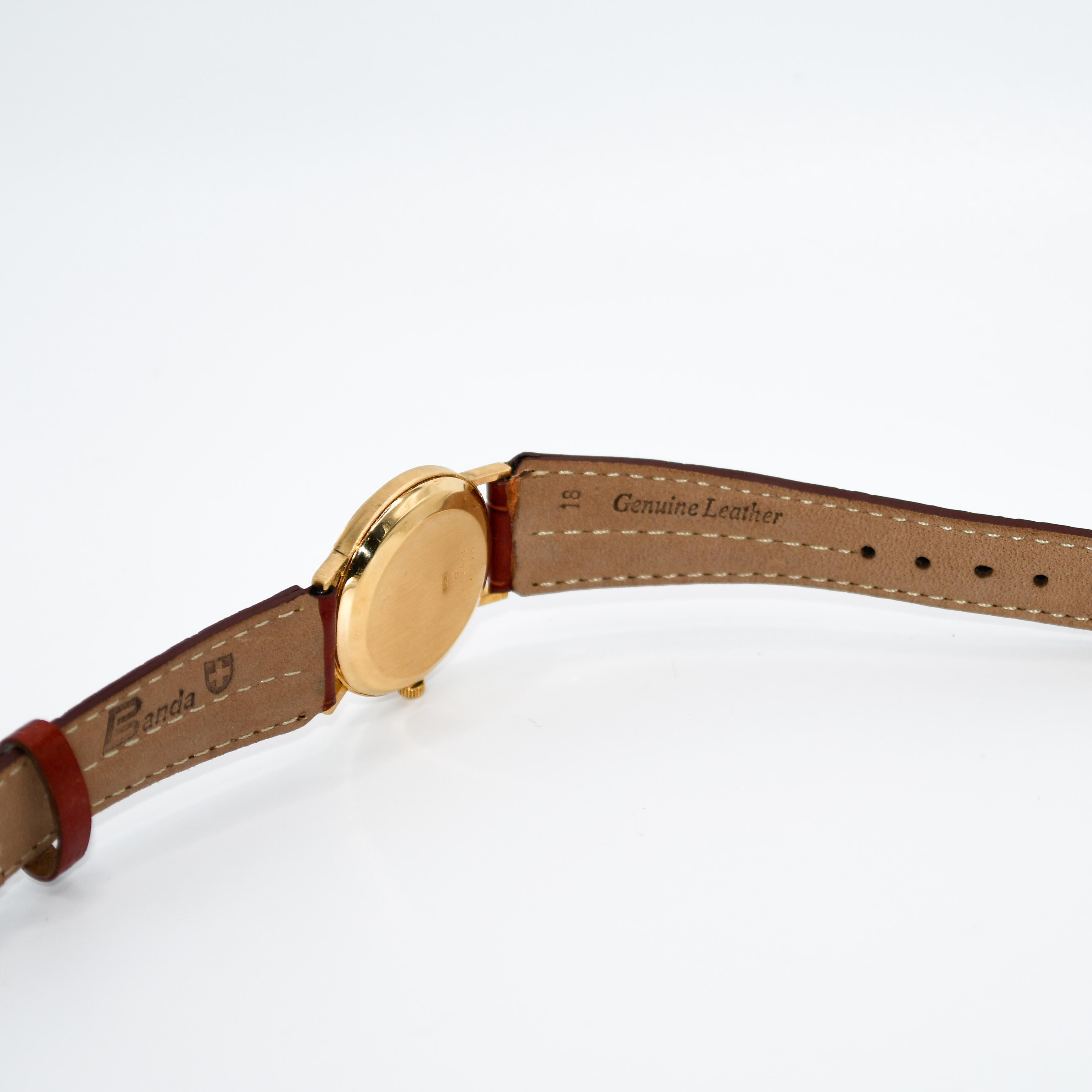 18 Karat Gelbgold Herrenuhr, Baume & Mercier Quarz 6
