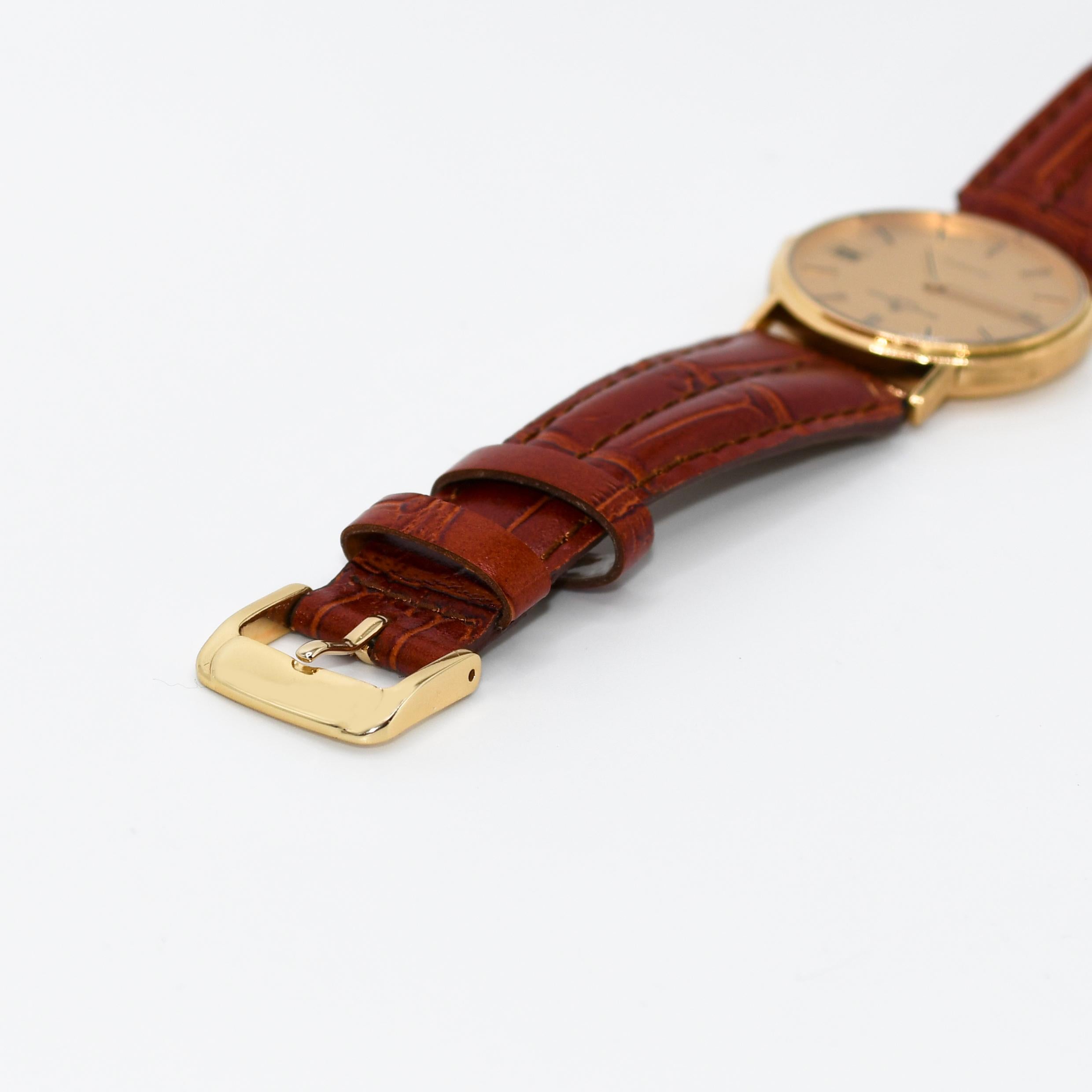 18 Karat Gelbgold Herrenuhr, Baume & Mercier Quarz 4
