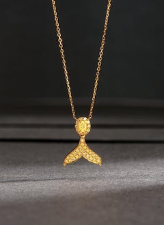18K Yellow Gold Mermaid Necklace with Natural Yellow Diamonds