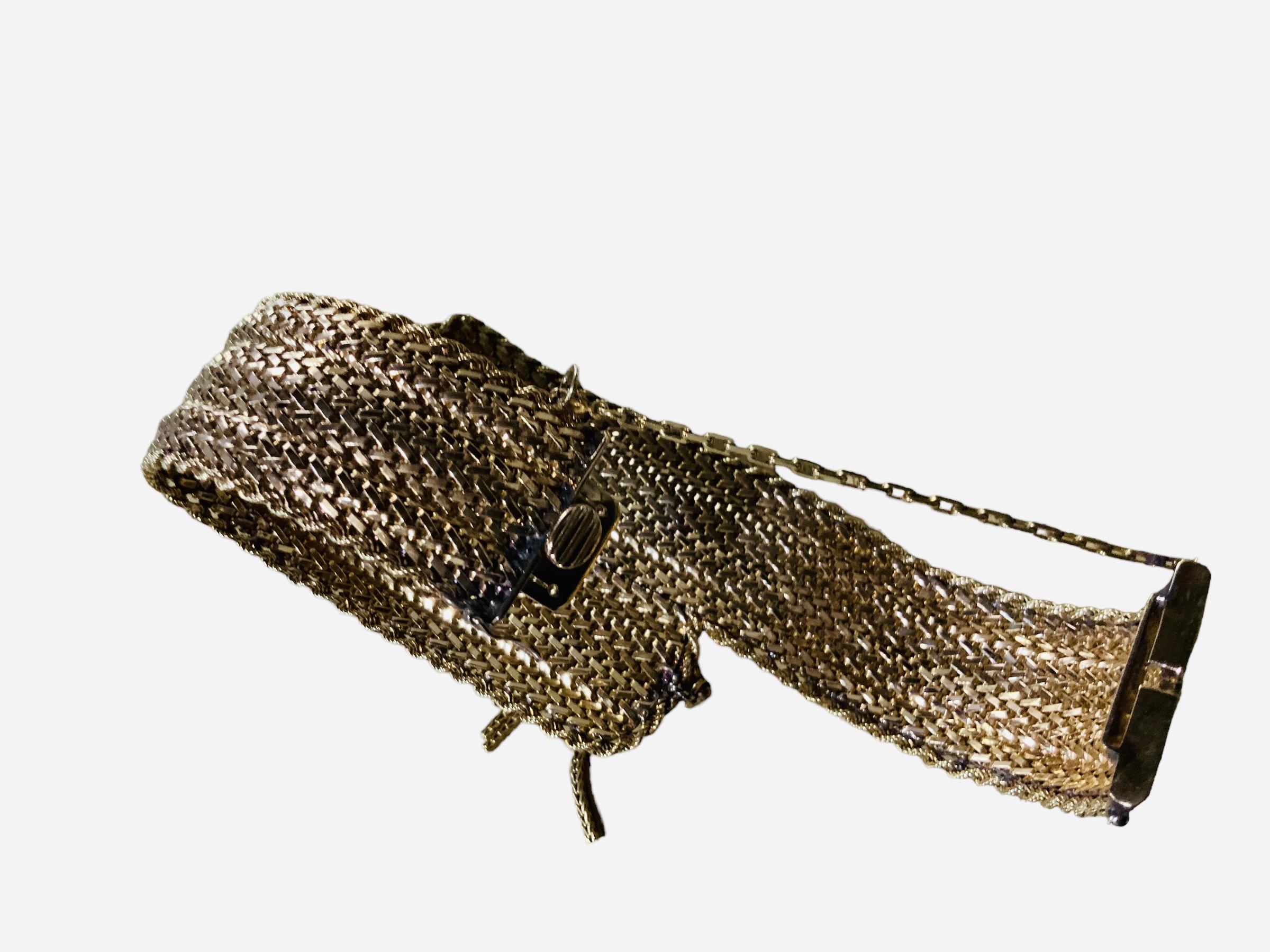 gold mesh bracelet 18k