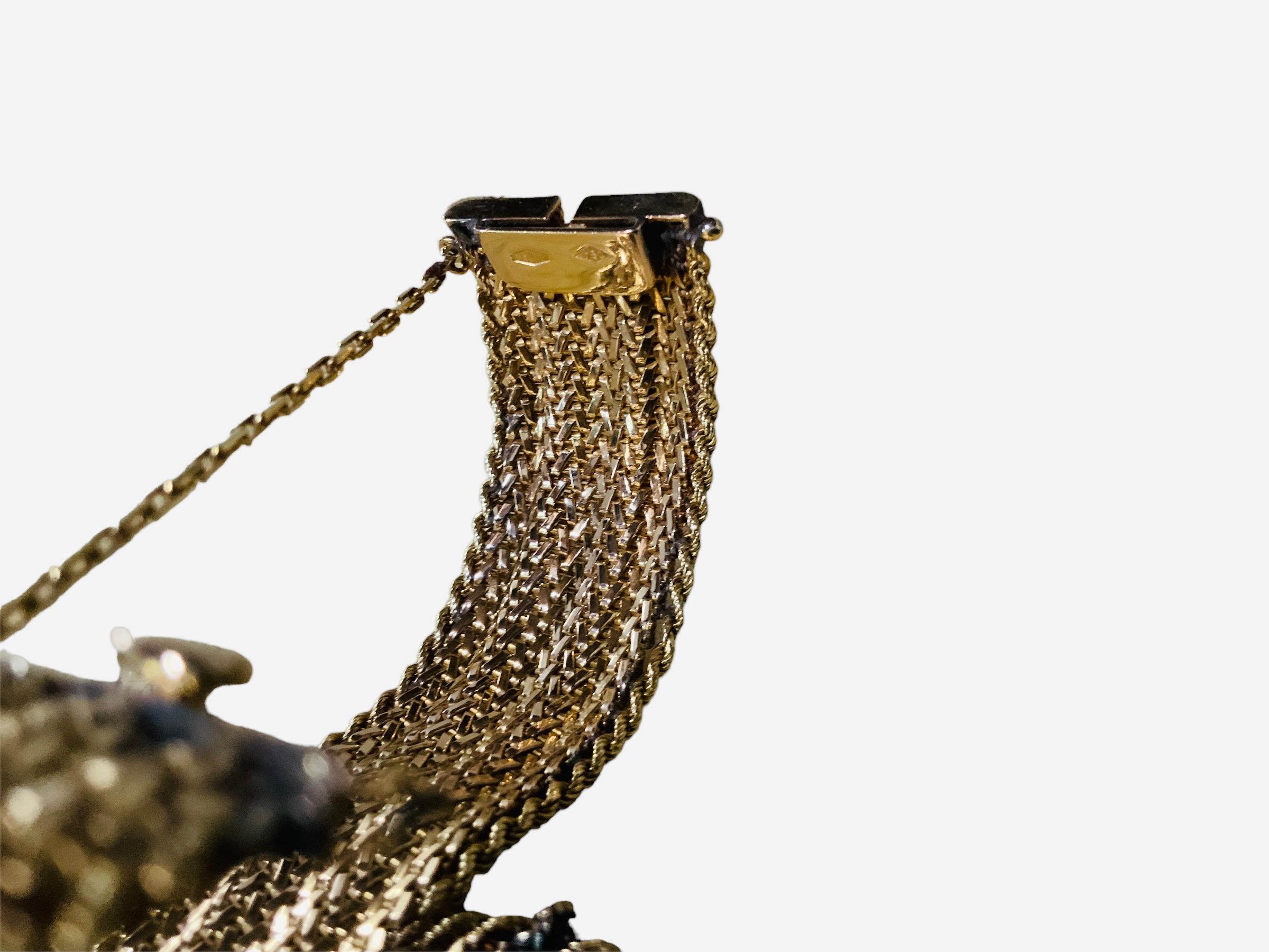 18k gold mesh bracelet