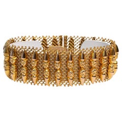 18k Yellow Gold Mesh Bracelet, 7.0 inches - 41.7g