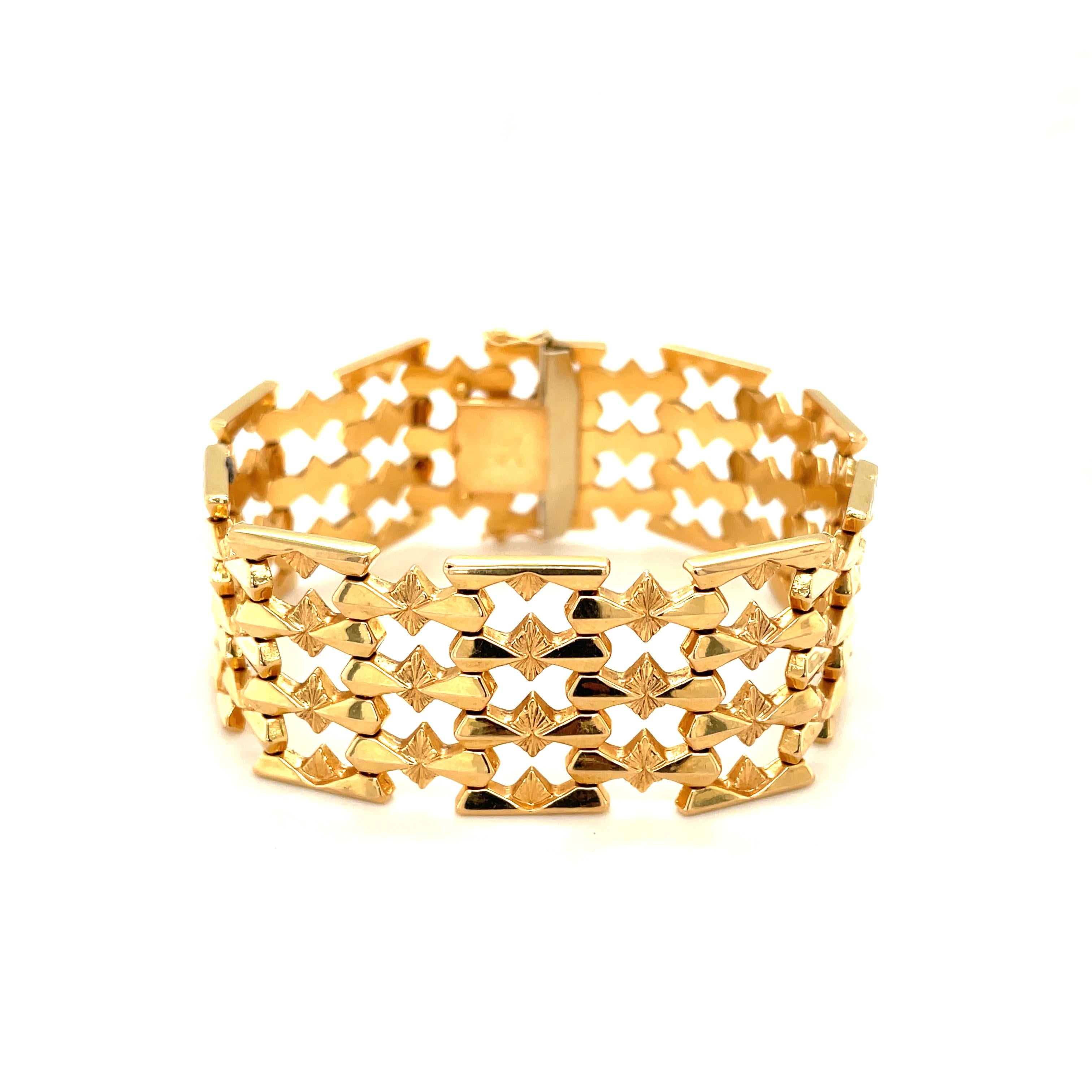 18k gold mesh bracelet