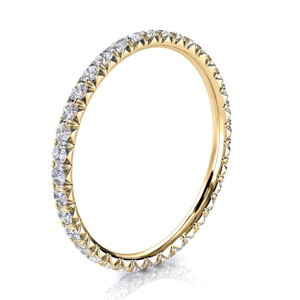 For Sale:  18K Yellow Gold Mia French Pave Diamond Eternity Ring '1/2 Ct. tw' 2