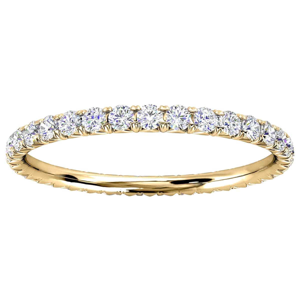 For Sale:  18K Yellow Gold Mia French Pave Diamond Eternity Ring '1/2 Ct. tw'