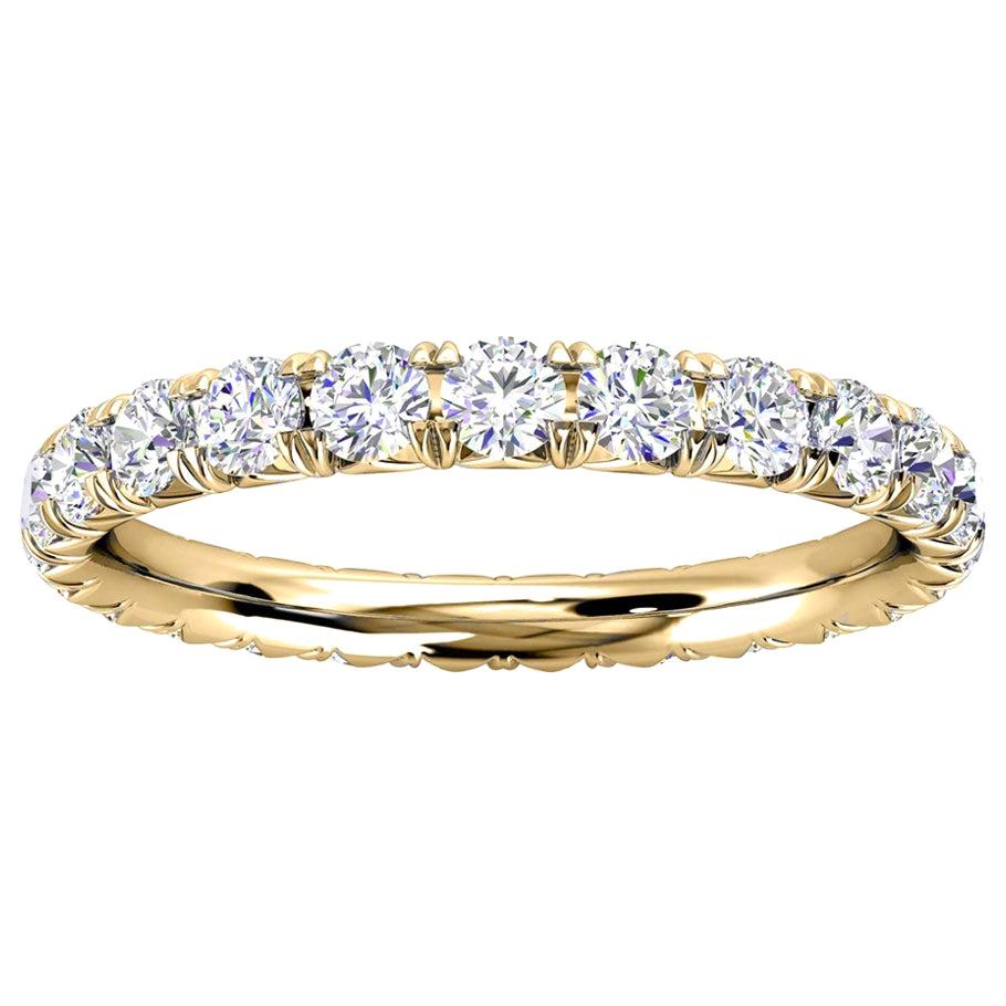 For Sale:  18k Yellow Gold Mia French Pave Diamond Eternity Ring '1 Ct. Tw'