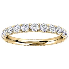 Mia French Pave Diamond Eternity Bague d'éternité en or jaune 18 carats avec diamants 1 carat « Tw »