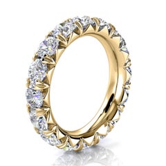 18k Yellow Gold Mia French Pave Diamond Eternity Ring '4 Ct. tw'