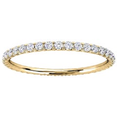 18k Yellow Gold Mia Mini French Pave Diamond Eternity Ring '1/3 Ct. tw'